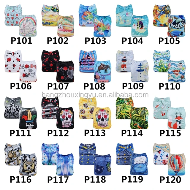 Mumsbest Newest Popular Elephant Washable Reusable Position Printed Baby Cloth Diapers