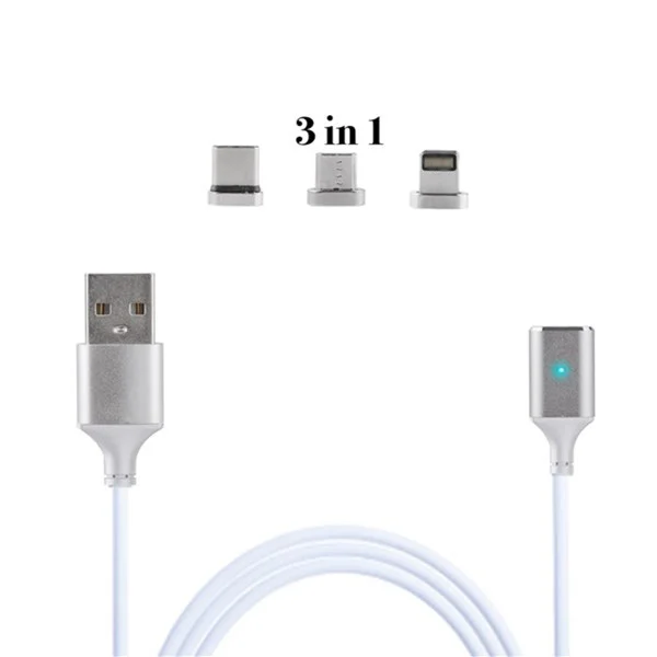 
 Магнитное зарядное устройство usb c micro type c 8 pin 3 в 1 Магнитный usb-кабель для зарядки  