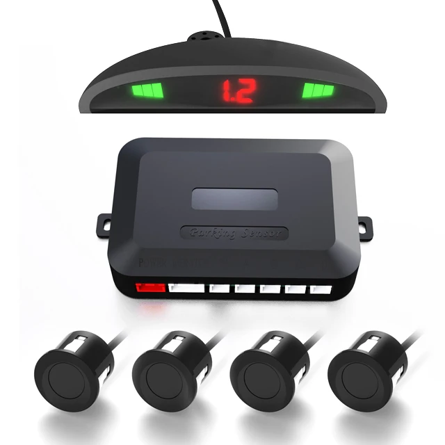 Universal Buzzer car parking sensor system LED auto electromagnetic reversing aid Blind Spot Assist with 4 sensor