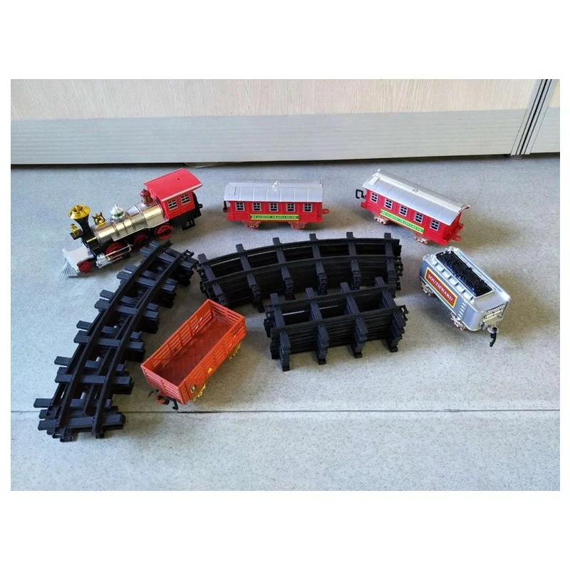 
B/O outdoor model track light kid with rail toy train railway with sound 