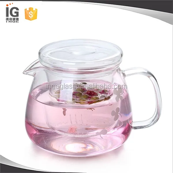 Heat Resistant Glass Teapot w/ Infuser Flower/Green Tea Pot
