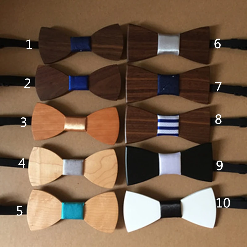 Ebay new products custom kids wooden bowtie with bow tie packing box