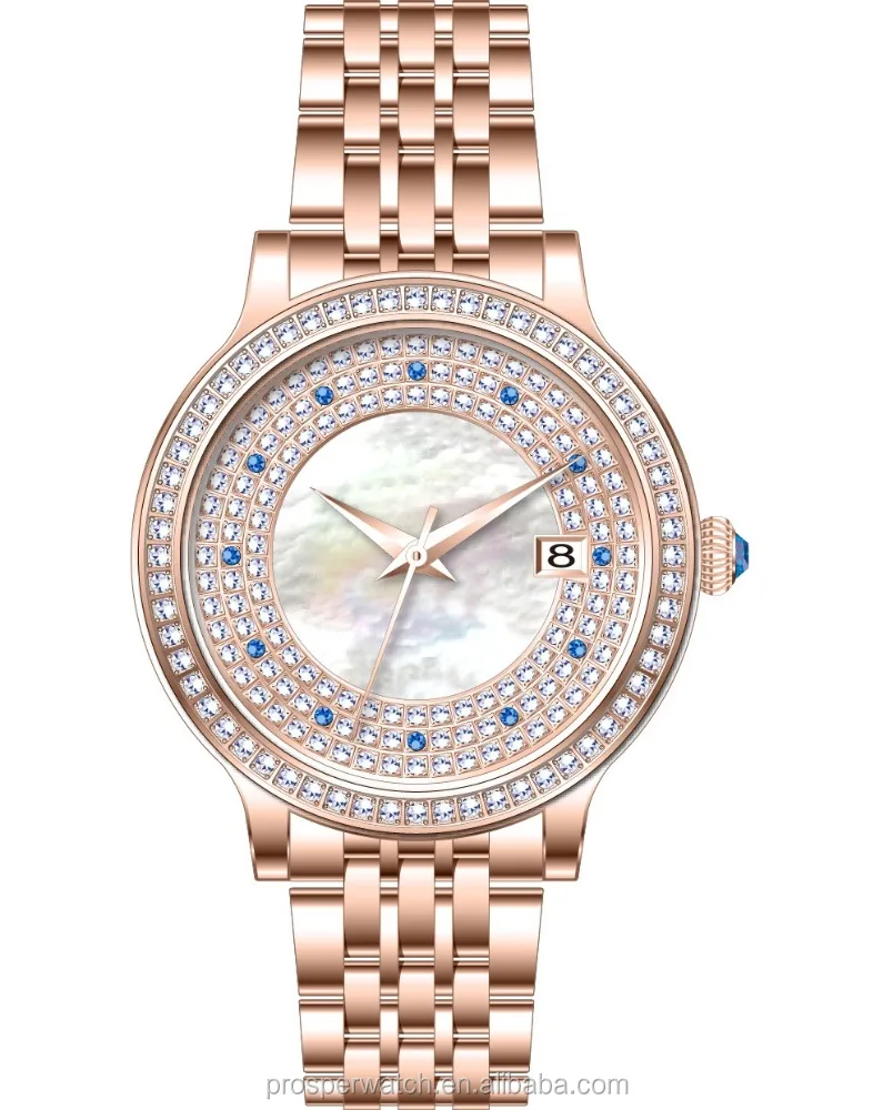 Stainless steel band chrono diamond brand master watch