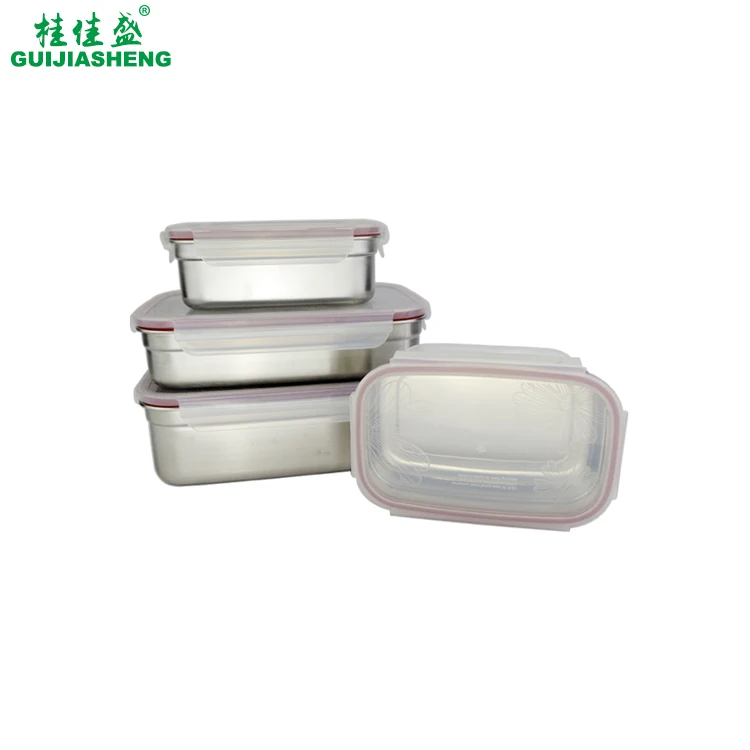 
Portable Leakproof Stainless Steel Food Storage Container Insulated Metal Tiffin Lunch Box for Adults with Plastic Lid 