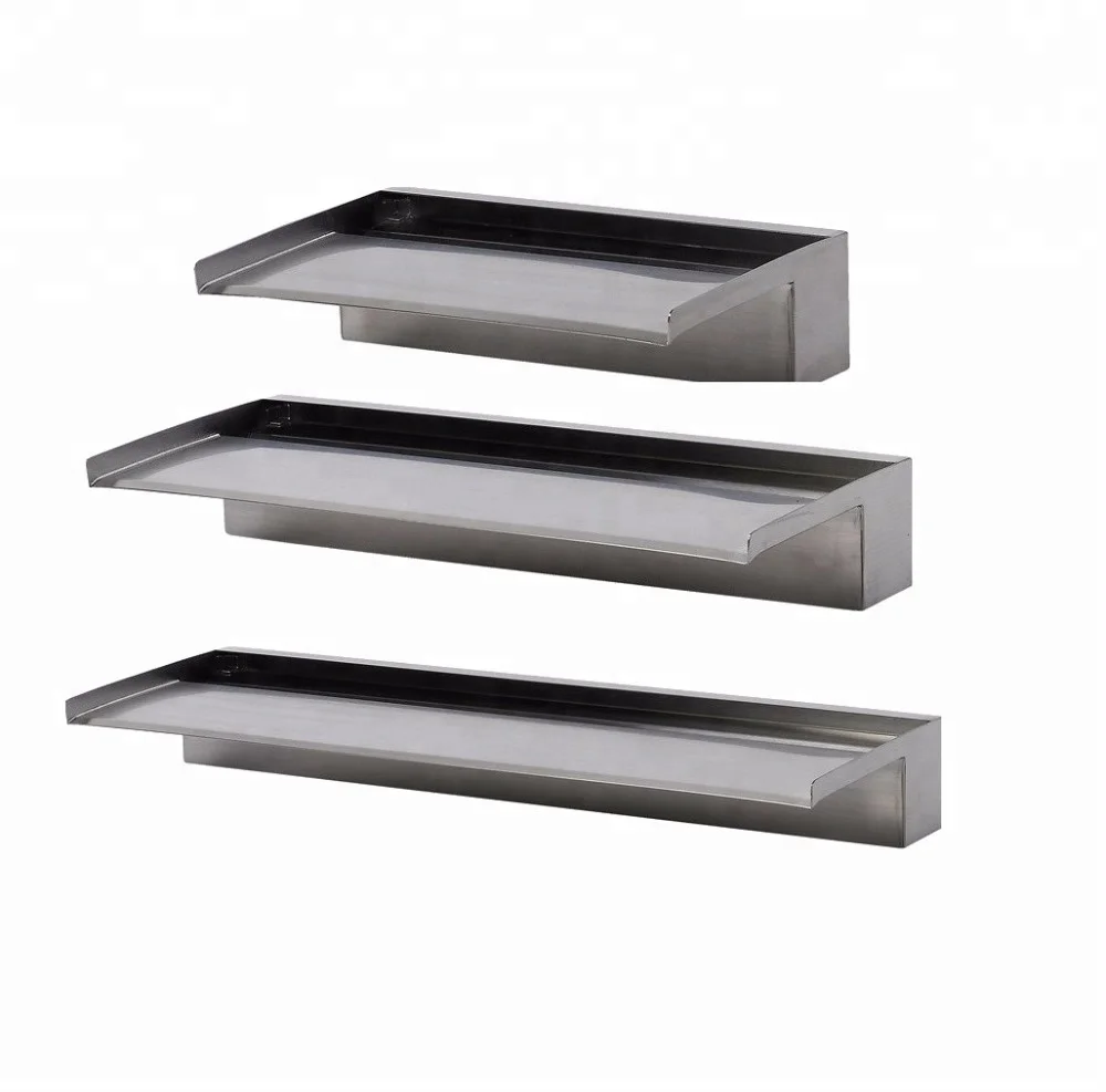 30cm customized decorative stainless steel outdoor waterfall spillway waterfall wall pool waterfall for indoor