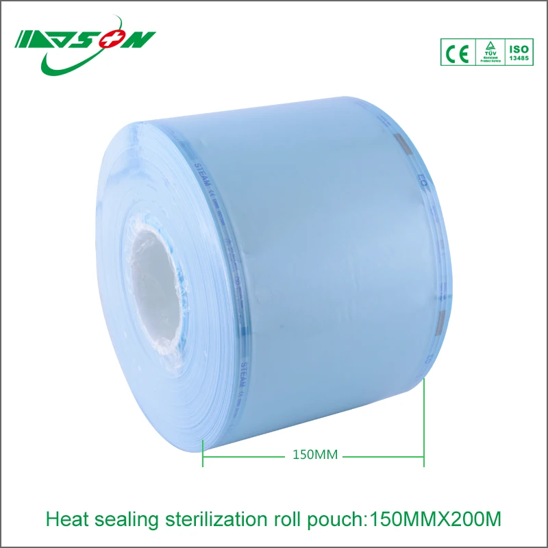 
Medical catheters disposable sterilization flat reel plastic paper packaging pouch 