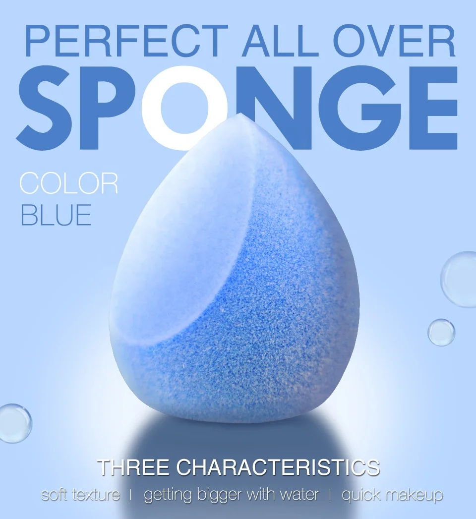 Melason Powder Puff Aircushion Puff Makeup Remove Latex Free Microfiber Velvet Cosmetic Flocked Makeup Sponge For BB Cream