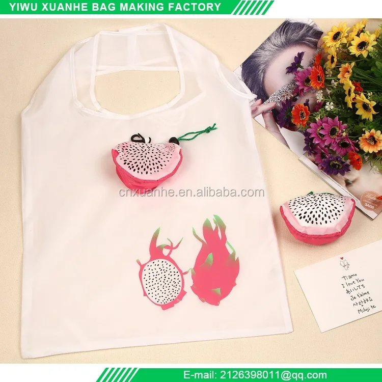 Wholesale Eco Tote Bag Reusable Shopping Bag Strawberry Foldable Waterproof Shopping Bags
