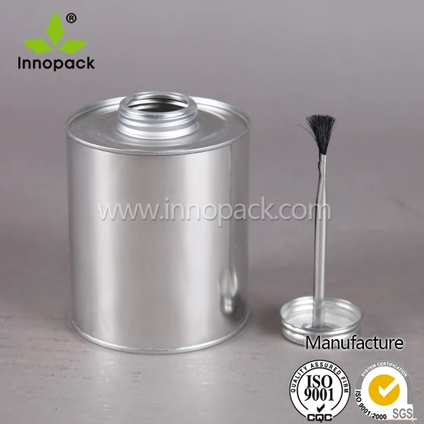 118ml /125ml /250ml /375ml screw top glue Tin Can,  metal cans with dauber With Brush For CPVC and PVC Adhesive