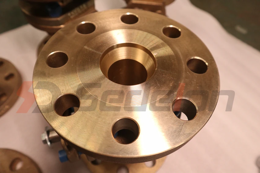 
API 6D Bronze Copper Flanged Ball Valve 2inch Class 300LB C95800 