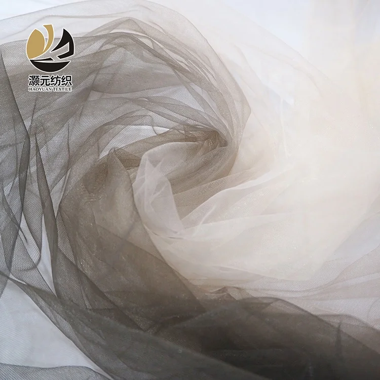 Customized color gradient color army green printed bridal nylon tulle mesh fabric