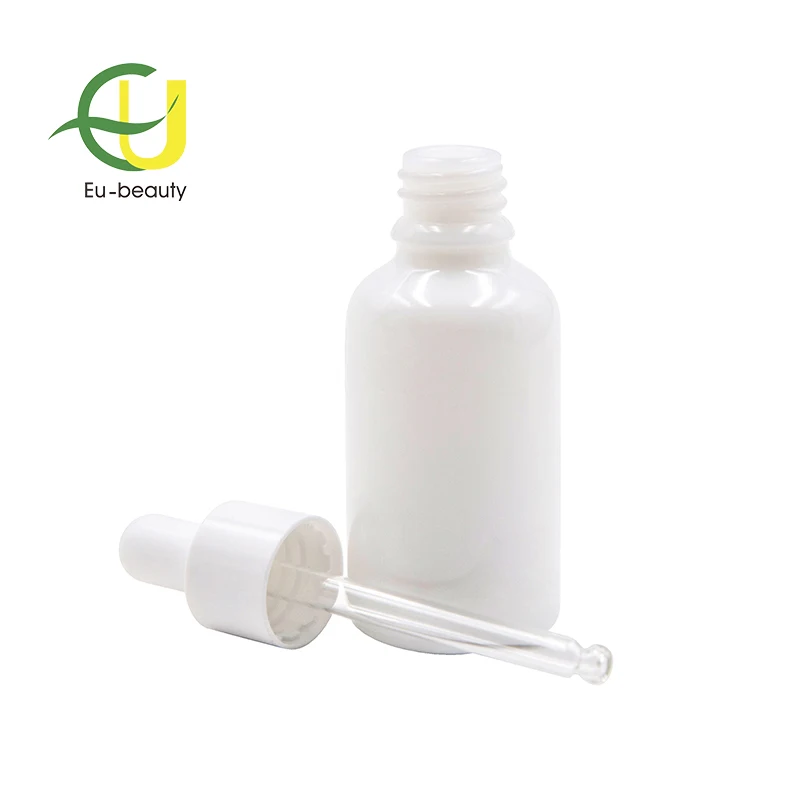 empty smooth dropper white ceramics dropper bottles