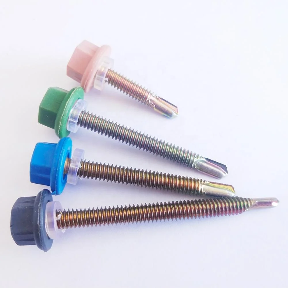 Good quality roofing screws with washer rubber sds screws Din7504k