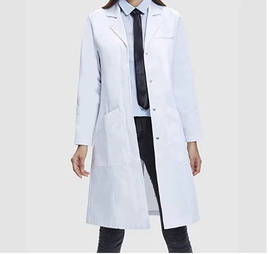 Wholesale TC 80/20, CVC 65/35, 100% cotton unisex medical nurse white lab doctor coat for hospital