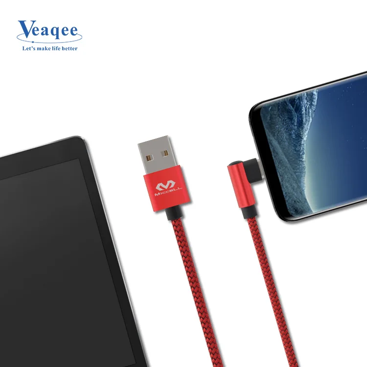 1 м быстрое зарядное устройство нейлоновый шнур 90 градусов universial micro USB кабель зарядного устройства телефона