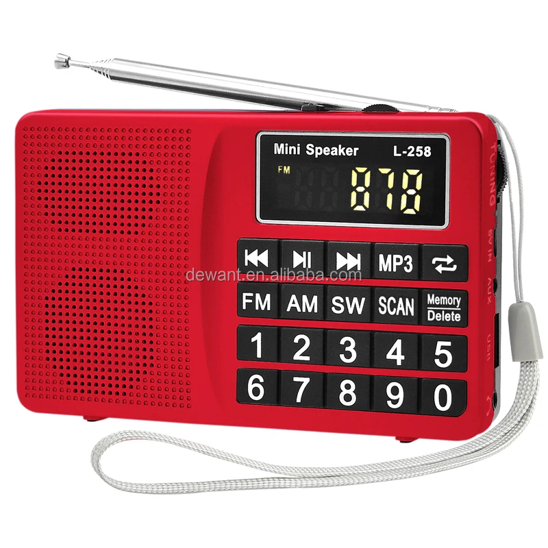 
2017 new style multimedia portable radio FM/SW/AM radio speaker USB TF card music player speaker amplifier dj speaker box 