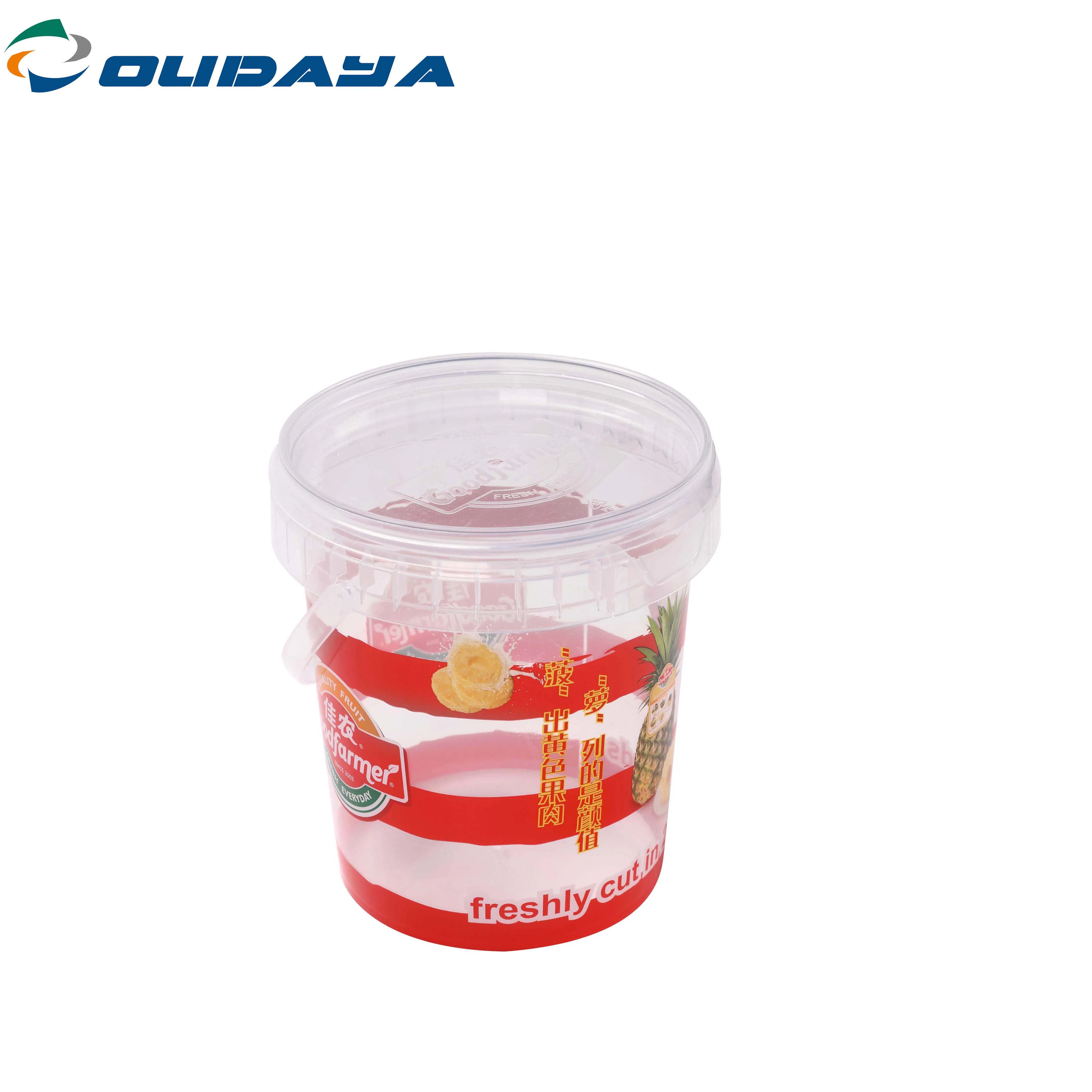 China manufacture round tamper evident food yogurt container ice cream plastic iml container