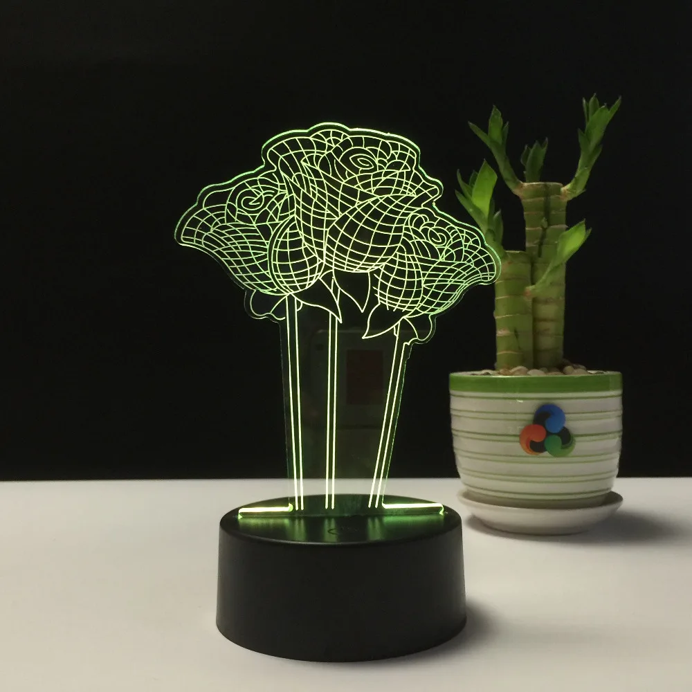 Flight 3D LED Night Light RGB Touch Switch Table Desk Lamp