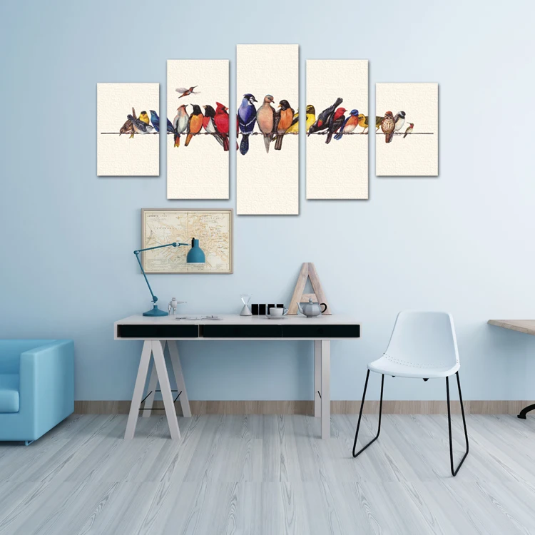 
Modern pop birds home goods wall art canvas painting print for living room home hotel decoration wall painting 