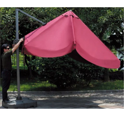 Wholesale Outdoor Hawaii 350cm Patio Sunshade Gardens Double Canopy  Round Oxford Fabric Large Parasol  Beach Umbrella