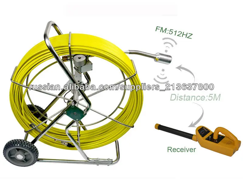 120 м кабеля колеса с 512 Гц зонда встроенного в камеру детектора для Сантехника