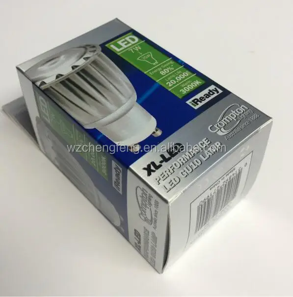 
printed cheap cardboard paper box packaging for LED lamp light bulb box 
