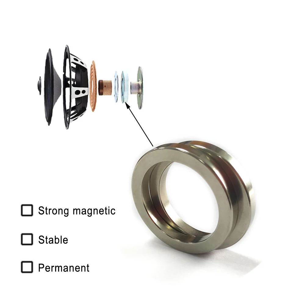 Neodymium Ferrite Round Ring Magnets for Speaker Industrial Magnetic Materials