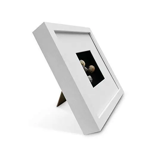 23x23cm white wood 3d deep shadow box photo frame customized size wall art shadow box photo frame