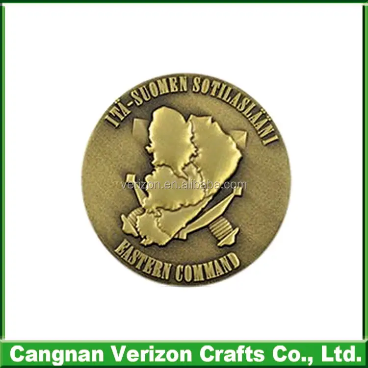 Professional Custom made metal antique gold coin