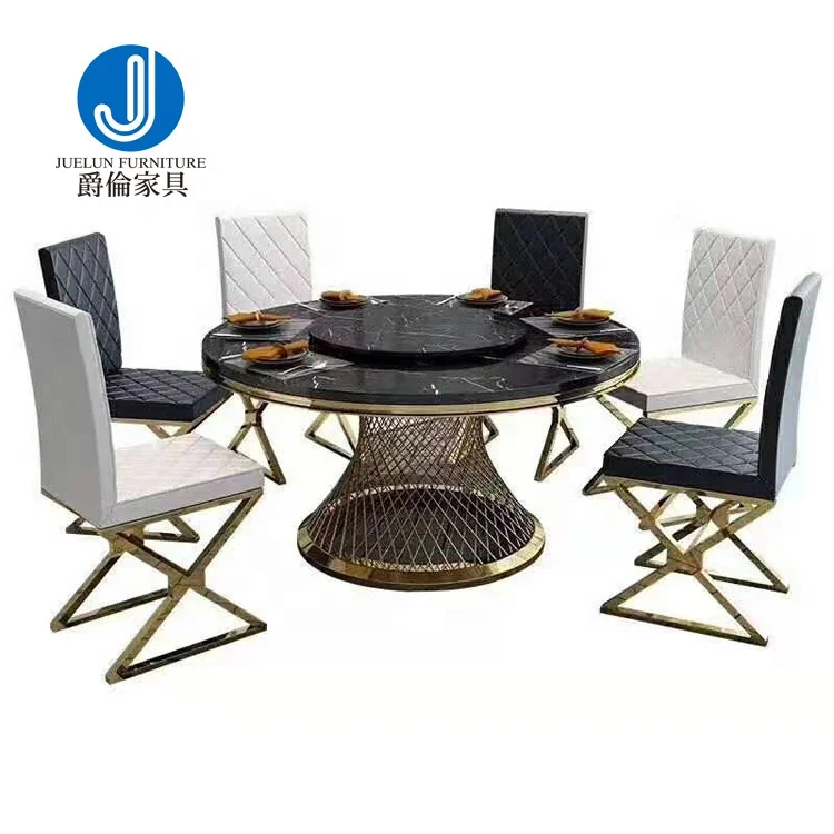 stainless steel marble dining table with rose golden dining tables set dining table round