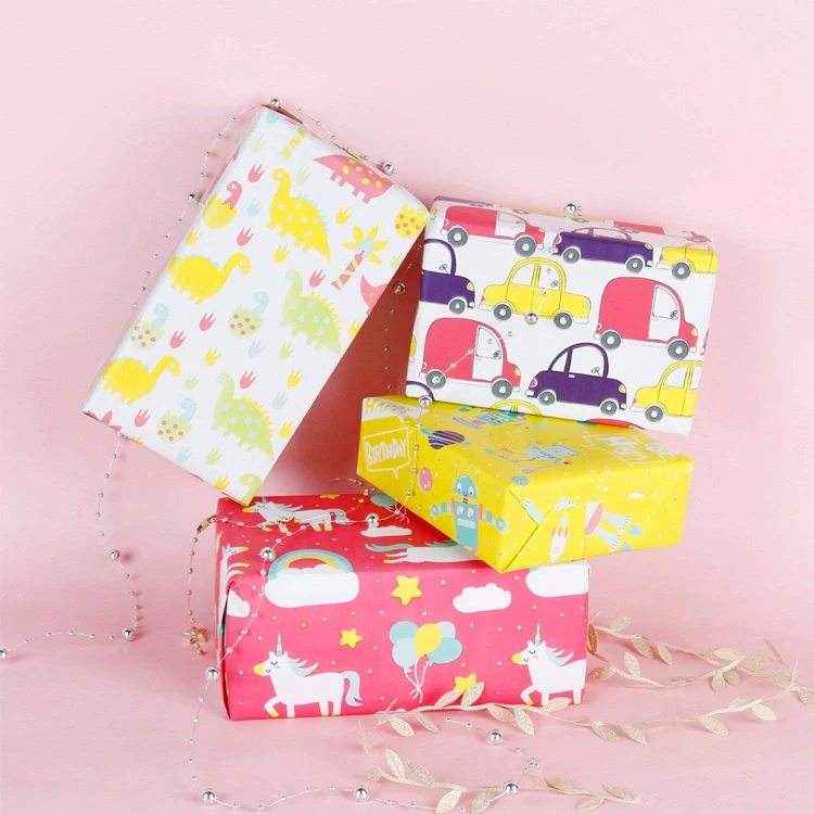 
Chinese Factory Printed Wrapping Paper Roll For Gift Packaging 