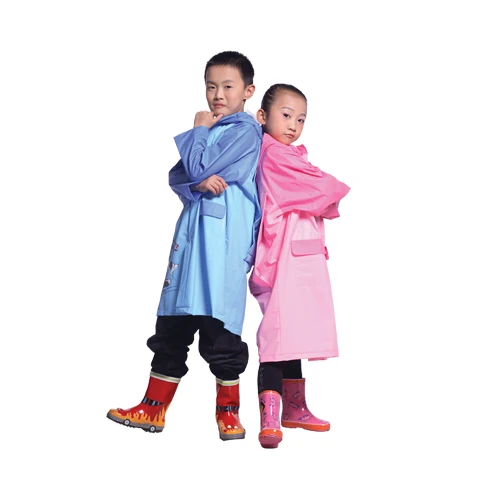 Plastic pvc cartoon Kids Children child girls raincoat clear plastic rain coats