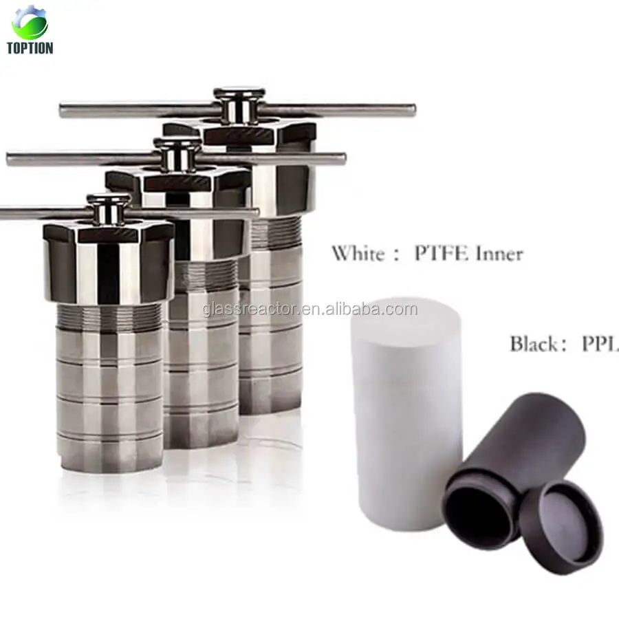 Нержавеющая сталь Гидротермальных Реактора для гидротермального синтеза Автоклав с ТЕФЛОНОВЫМ вкладышем 50 мл 100 мл 200 мл