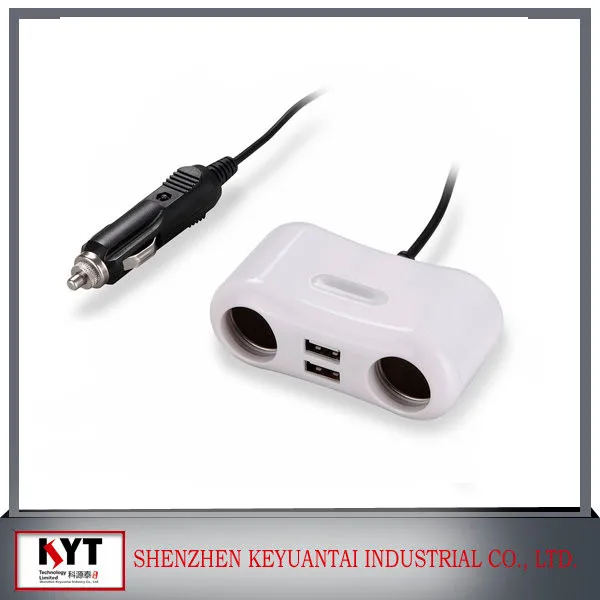 Car cigarette lighter charger 12V 24V To 5V 3.1A dual USB car charger