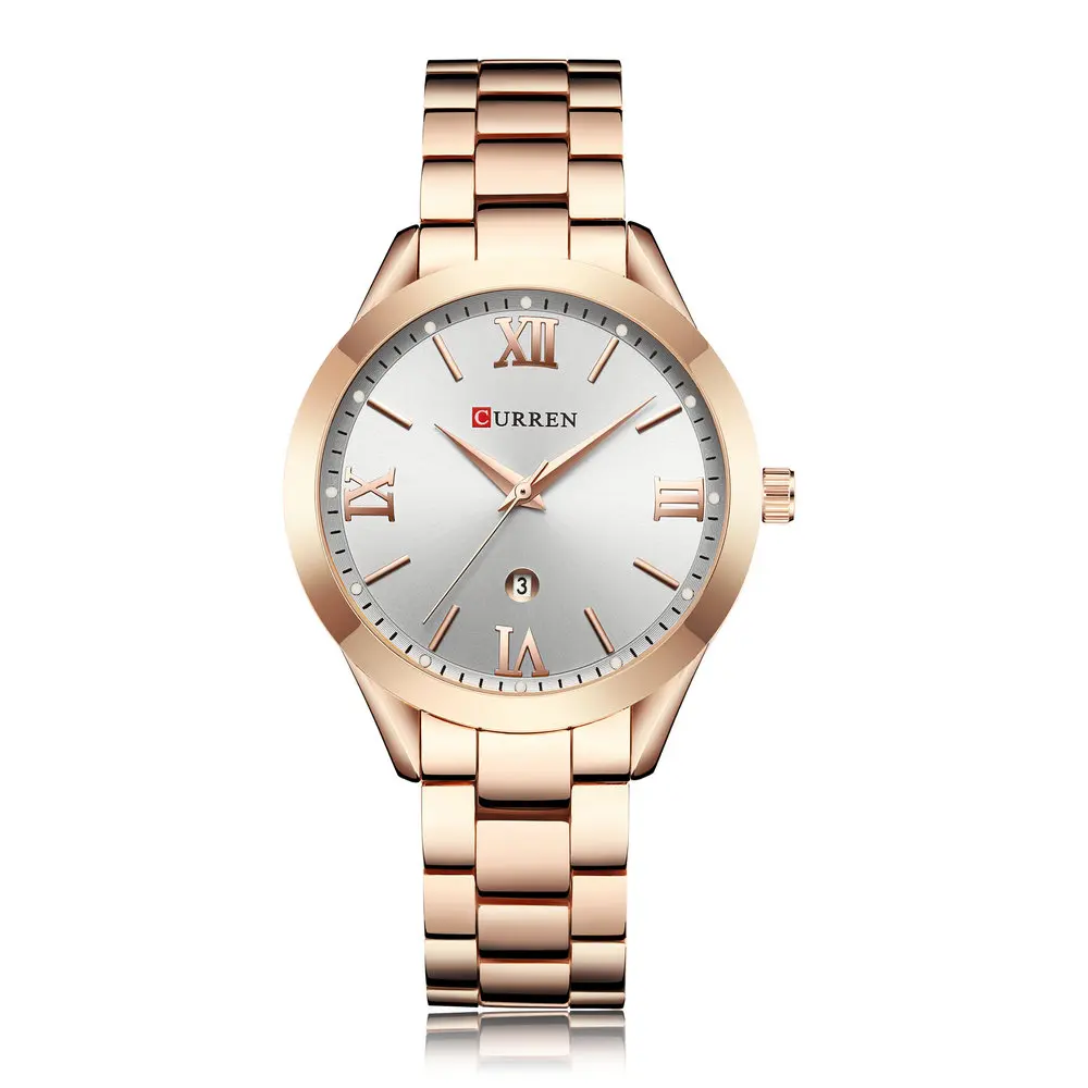 CURREN 9007 Elegant Quartz Japan Movement Ladies Watch Stainless Steel Women Fashion Hand Watches
