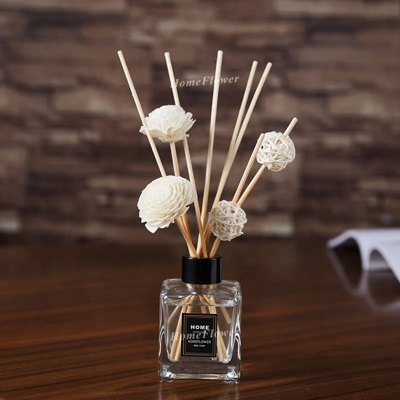 150 мл натуральные палочки, декоративная стеклянная бутылка, тростник диффузор