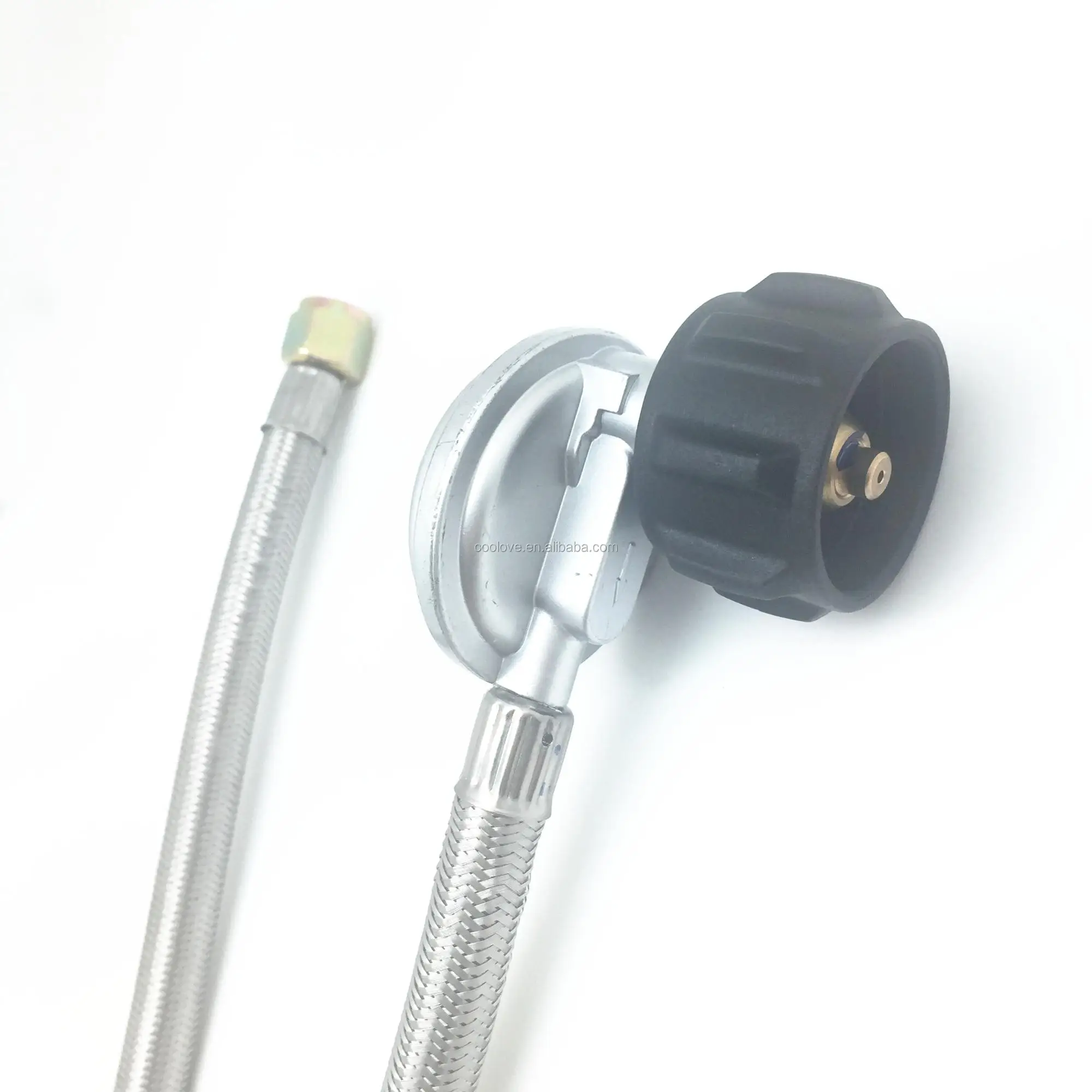 high pressure lp gas regulator with stainless steel braided hose