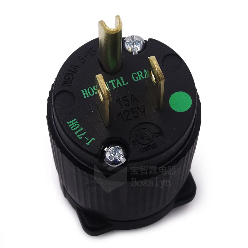 Cooper USA American NEMA5-15P hospital medica GRADE Straight Blade Plugl plug