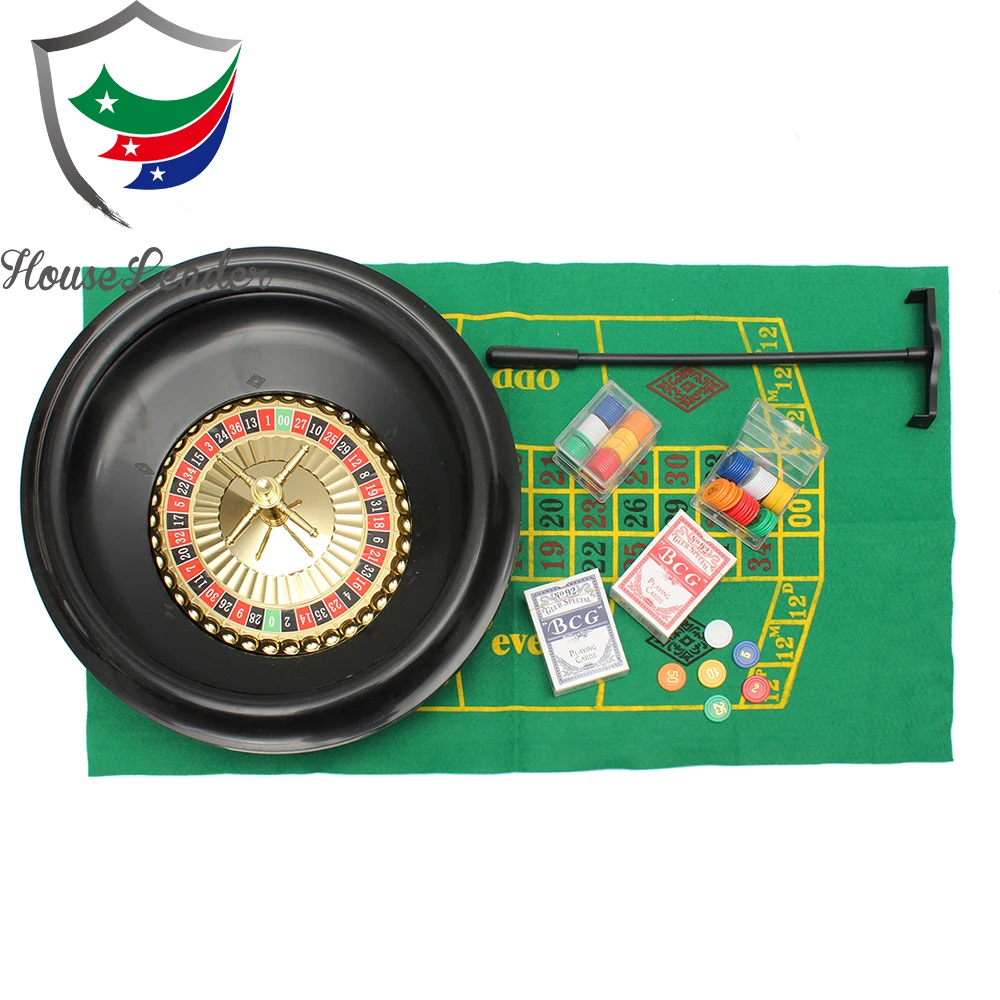 
16 inch Professional Cheap Plastic Casino Roulette Wheel Game Set 