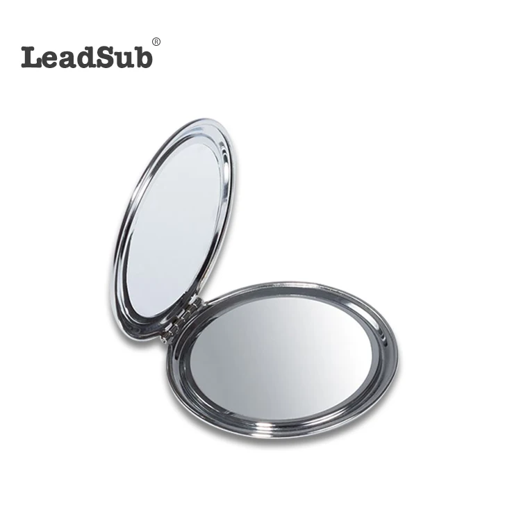 sublimation High Quality Portable Compact Blank Sublimation customized Metal Cosmetic Mirror for wholesale