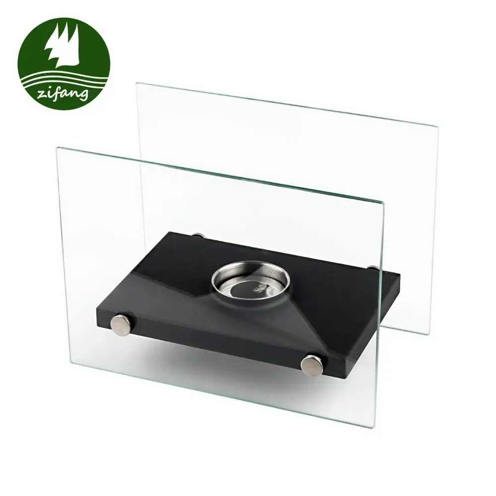 Durable bio ethanol burner table top fireplace for easy use fire pit