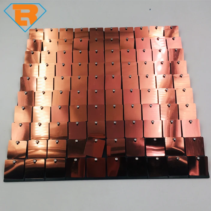 Beautiful Shiny Modern Exterior Interior 3D PVC Plastic Shimmer Sequin Wall Panel for Home Decoration Wallpaper