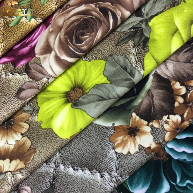 
High Quality Knitted Burnout Printed Velvet Fabric For Furniture Price Per Meter 