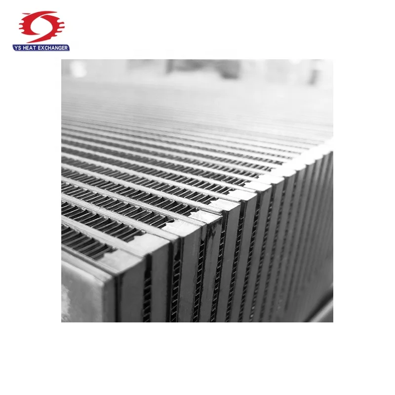 vacuum brazed bar plate fin aluminum intercooler core