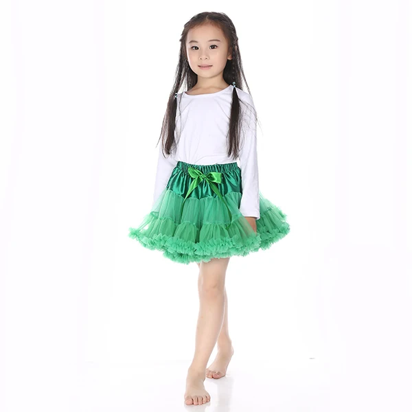 Latest Wholesale Kids Clothes Wear Plain Colorful Girls Party Tulle Skirt
