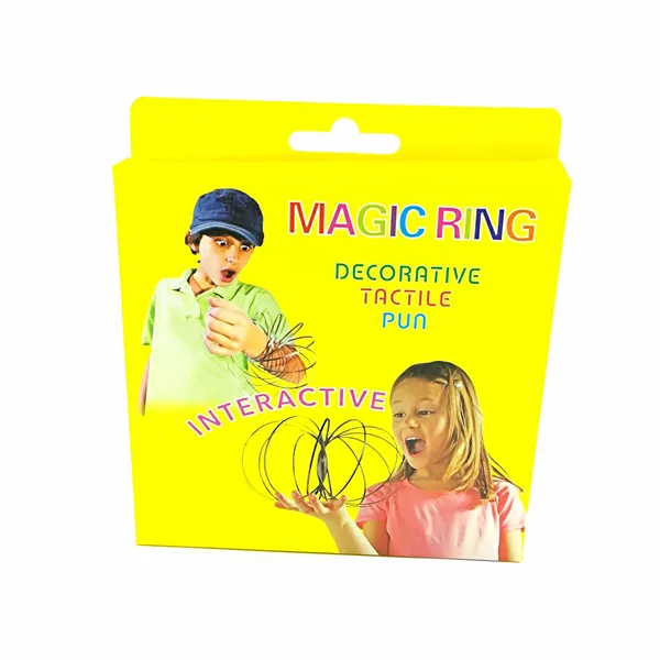 Multi Color Kinetic Flow Ring Spring Toy Bracelet 304 Stainless Steel Magic Flow Ring For Children