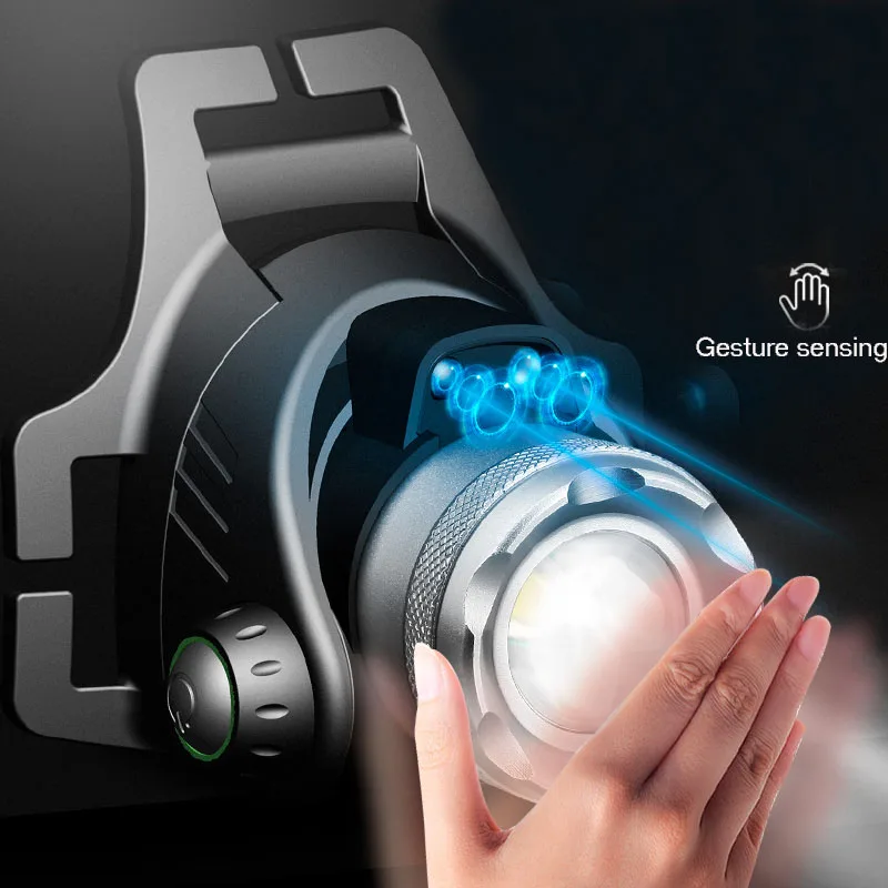 
USB Led Headlamp 3 Modes Camping Led Head Light Long Range Inductive Headlamp 