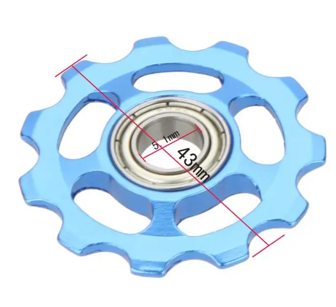 
Hot 11 T Aluminium Fiets Achterderailleur Neuswiel Road Mtb Leidrol Spanrol Fiets Deel Fietsaccessoires 