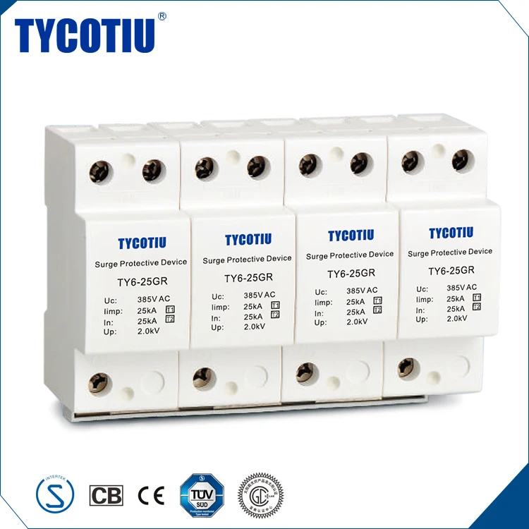 TYCOTIU 25КВ Norminal Ток Разряда Питания Класса 1 Спд И Устройство Защиты От Перенапряжений