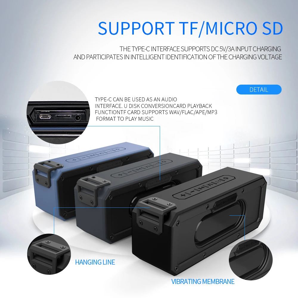 Amazing Pure Sound Waterproof wireless Wireless Speaker with DSP